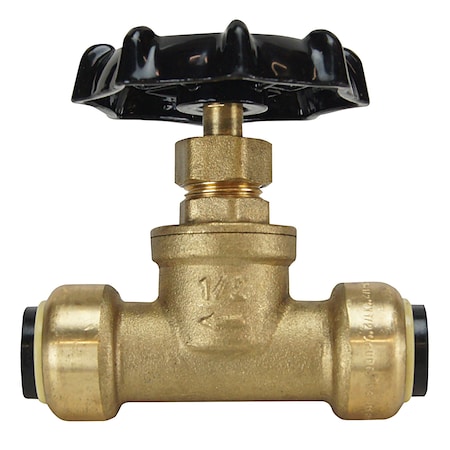 Apollo 1/2 in. Brass Push-To-Connect Stop Valve with Drain FSBSV12WD